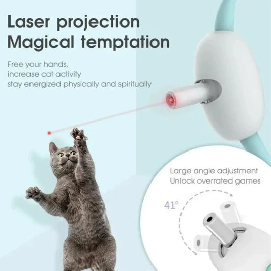 Rechargeable Automatic Laser Cat Collar - Interactive Pet Toy