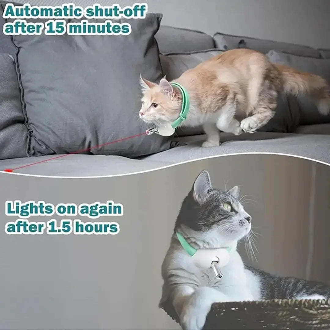 Rechargeable Automatic Laser Cat Collar - Interactive Pet Toy