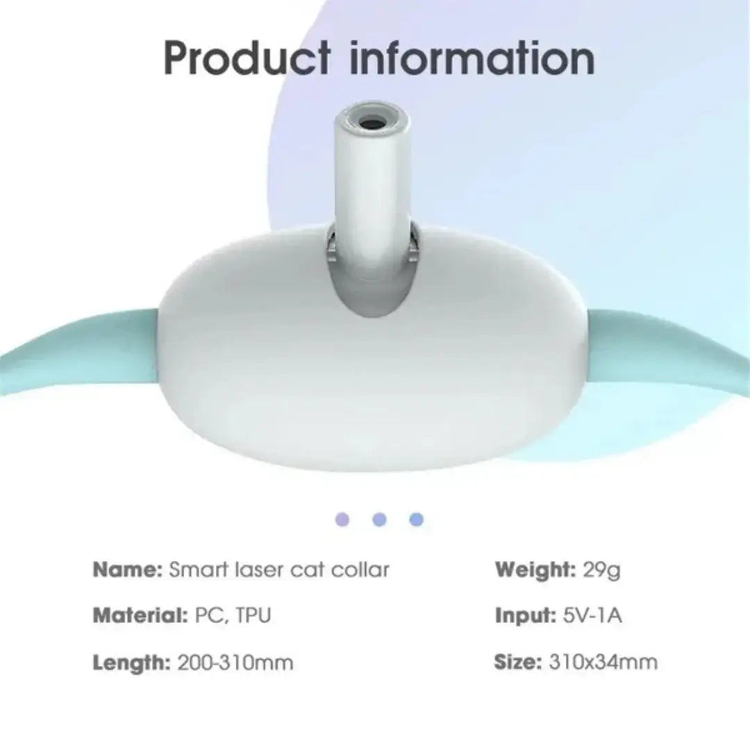 Rechargeable Automatic Laser Cat Collar - Interactive Pet Toy