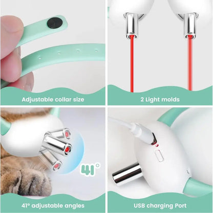 Rechargeable Automatic Laser Cat Collar - Interactive Pet Toy