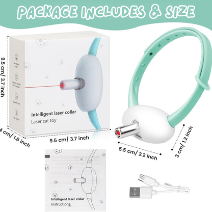 Rechargeable Automatic Laser Cat Collar - Interactive Pet Toy
